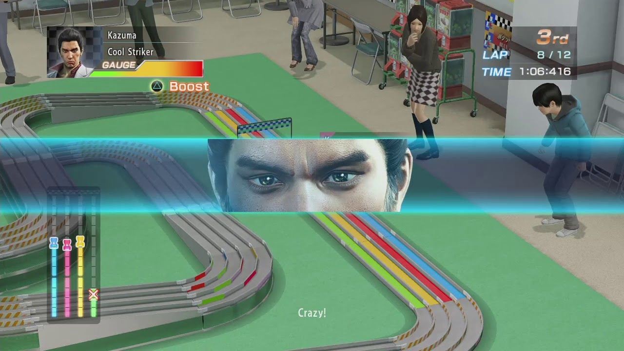 Kiryu in Pocket Circuit, Yakuza Kiwami