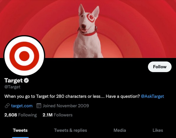 Target Twitter Profile